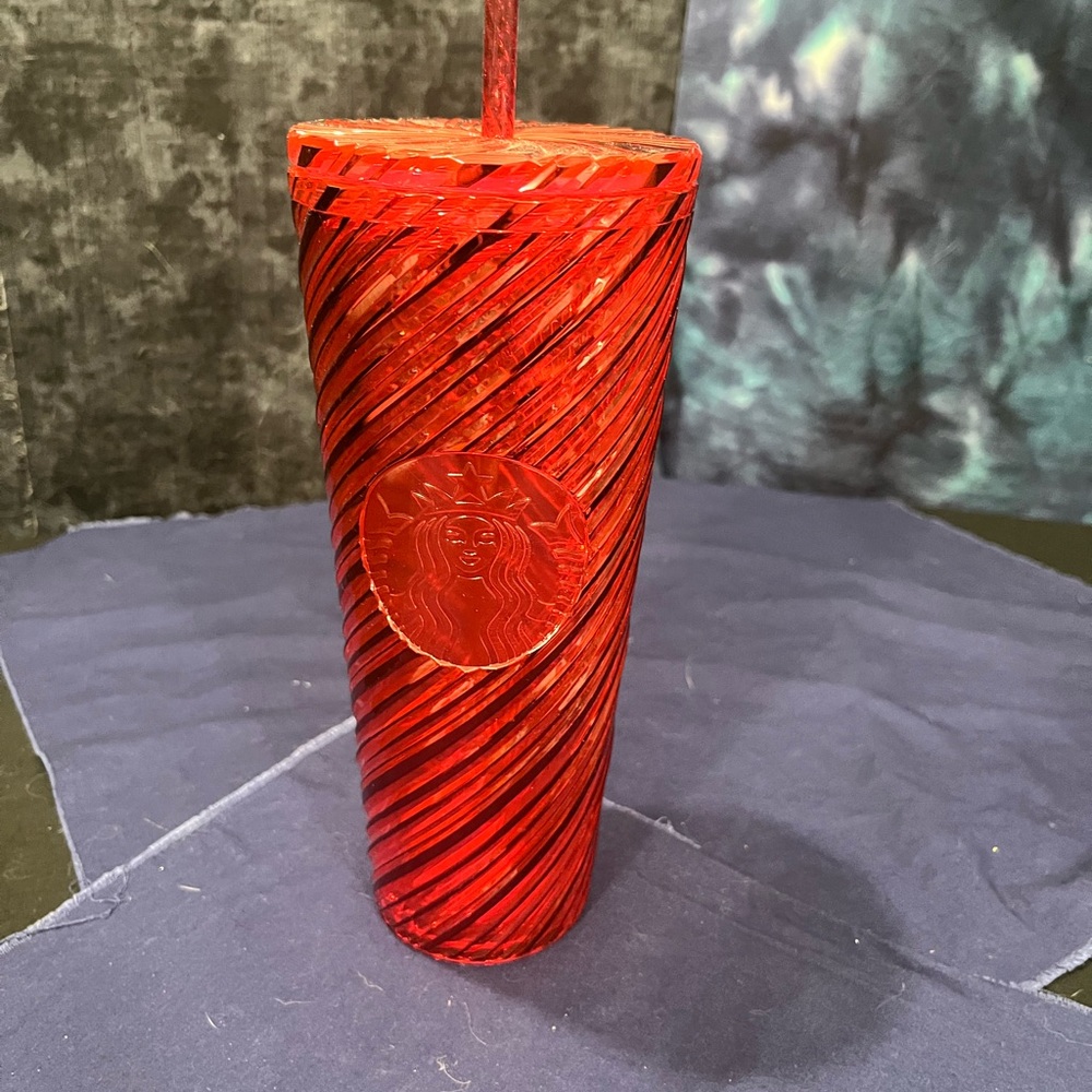 Red Starbucks Tumbler with Straw